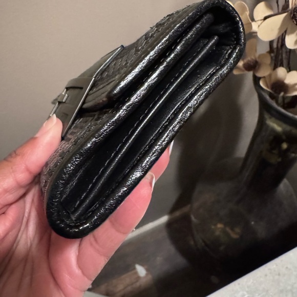 Fendi Zucca Black Textured Leather Wallet - Picture 7 of 13